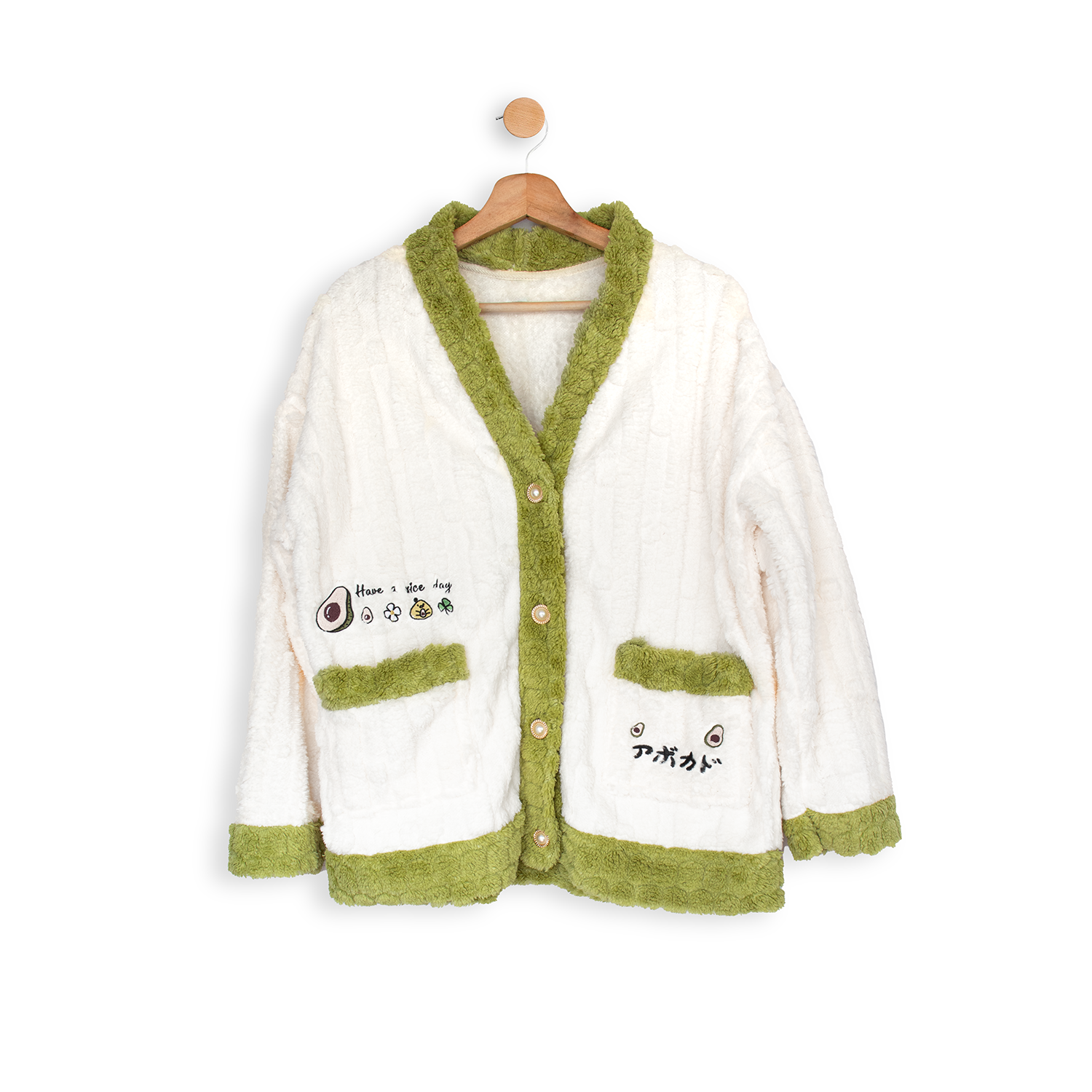 PIJAMA CARDIGAN AGUACATE